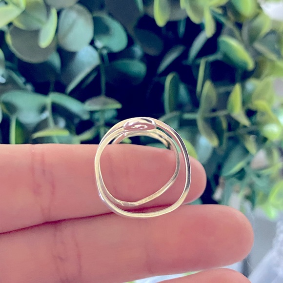 Cat tail sterling silver 925 swirl ring size 7.5 - Picture 4 of 7